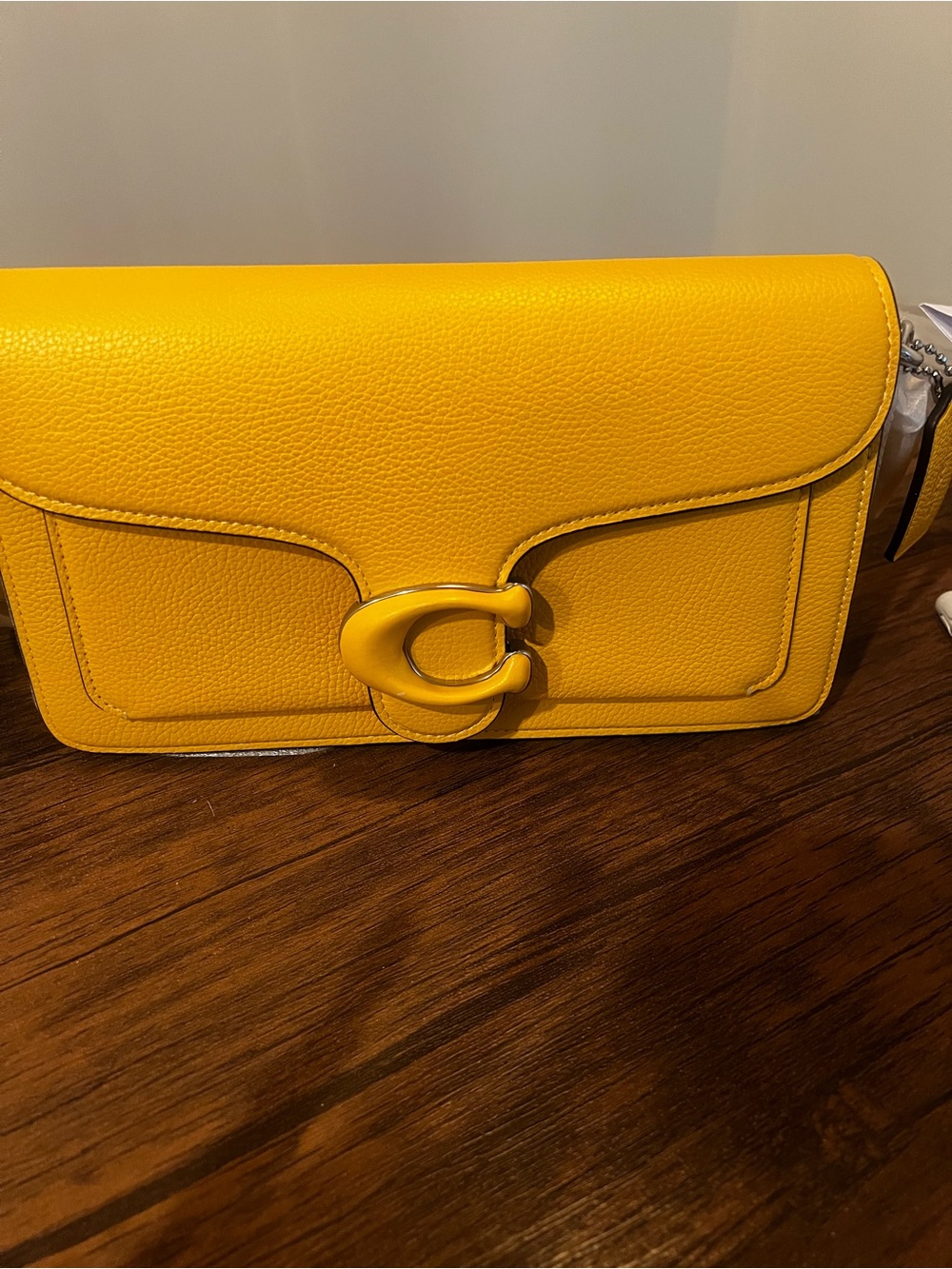 Coach Tabby 26 Canary w/ Silver Hardwave Pebble Leather Bag